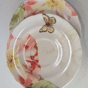 222 Fifth Winslet Butterfly Saucer Set